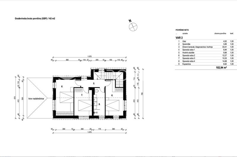 Krk, Garica, building plot 600 m² with a valid building permit - 13