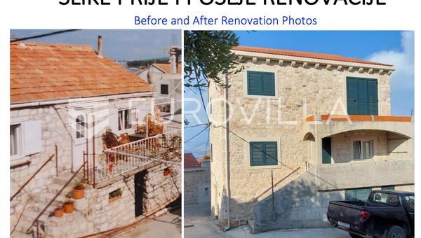 Brač, Sutivan, antica casa in pietra nel centro del paese, a 40 m dal mare.