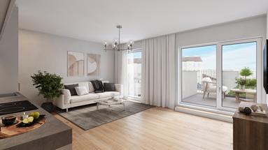 Austrija, Beč, NOVOGRADNJA, luksuzan dvosoban stan s vrtom 67,89 m²